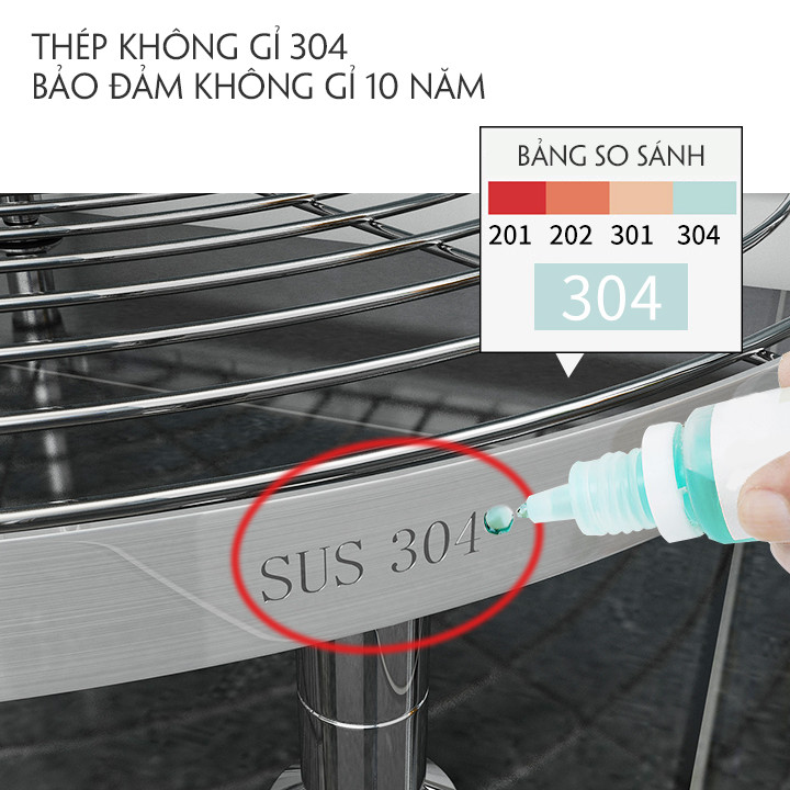 Kệ bếp tam giác INOX304 Mua Một Lần Dùng Cả Đời