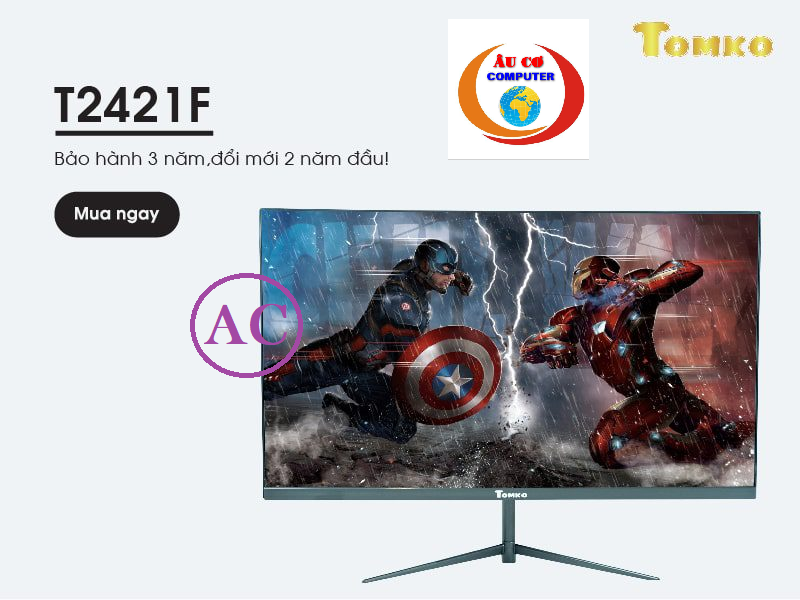 Màn hình LCD TOMKO / Full Viền/ Độ phân giải Full HD /Tấm nền IPS/ Tần số quét 75HZ - Hàng chính hãng
