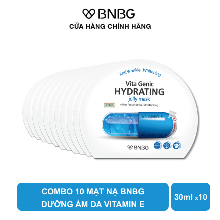 Combo 10 Mặt Nạ BNBG Hydrating Vita Genic Jelly Mask Dưỡng Ẩm Da Đa Tầng 30mlx10