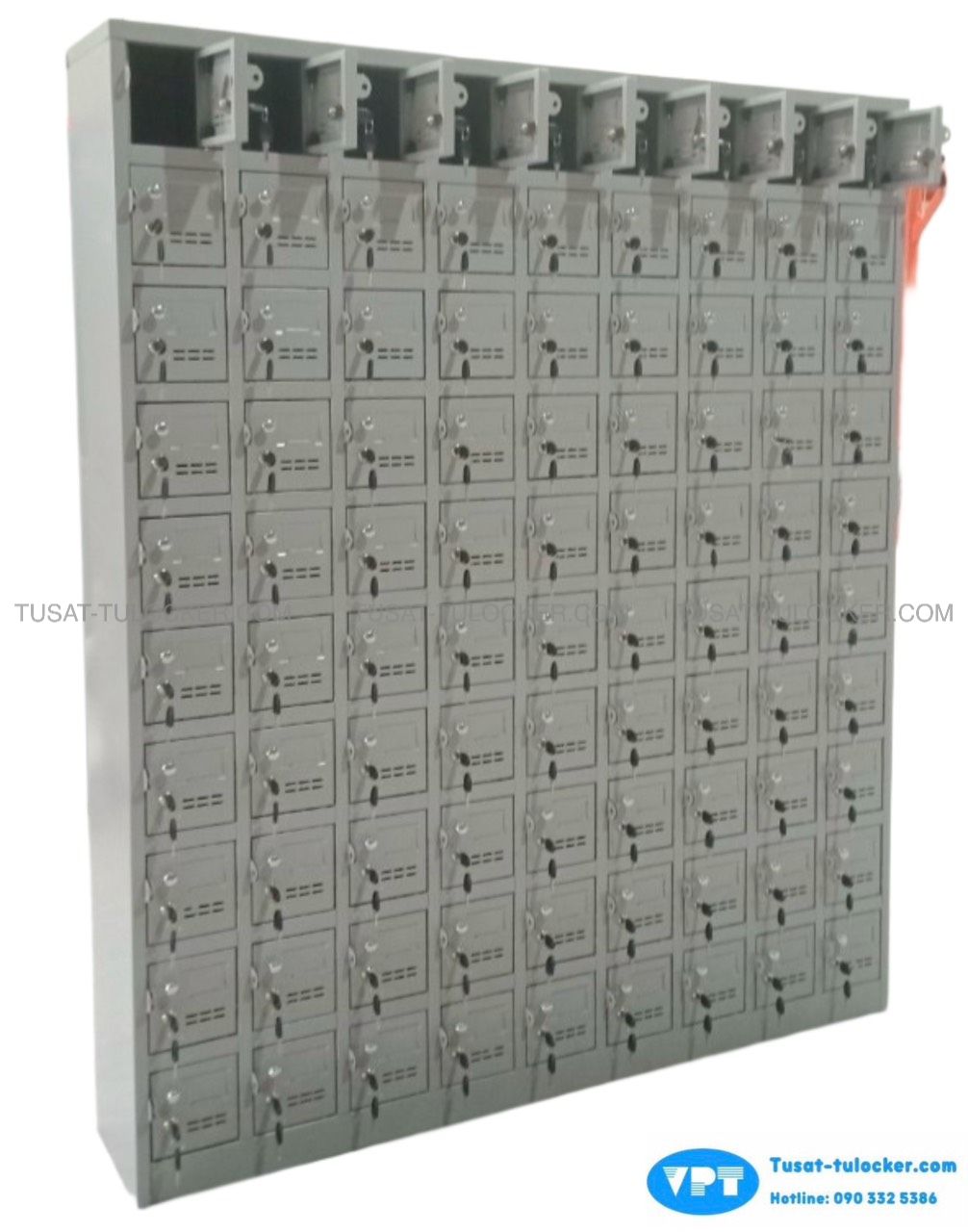 Tủ Locker 90 Ngăn Để Điện Thoại VPT-90ĐT, Tủ Sắt Để Điện Thoại