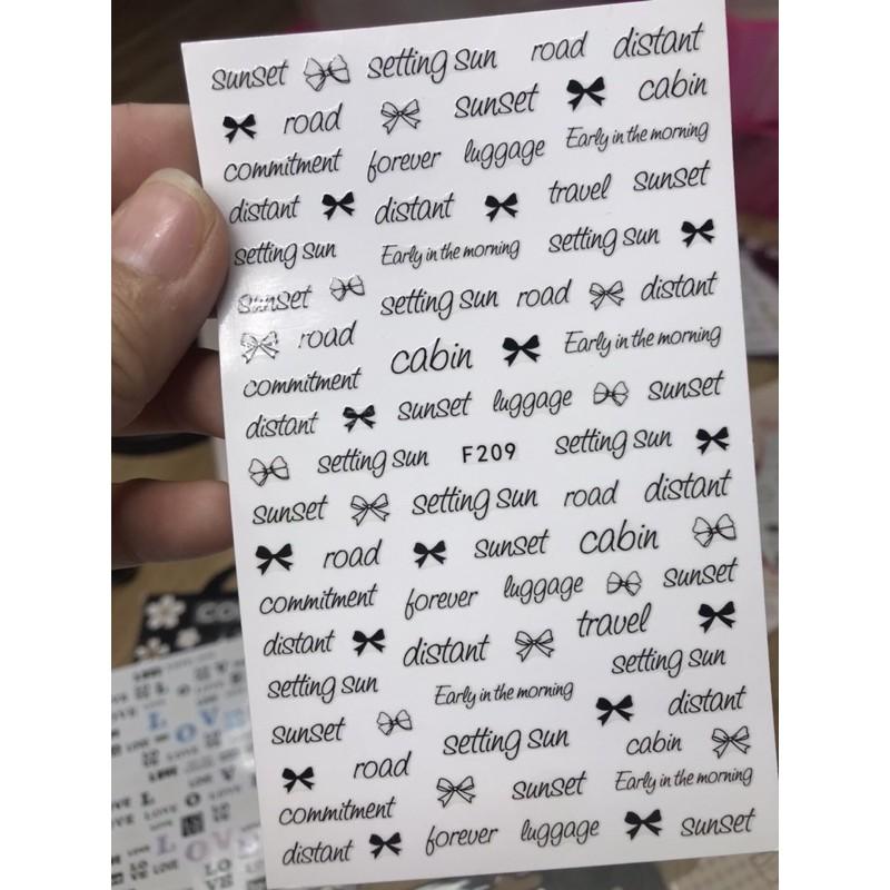 Mẫu dán chữ kí , stick dán móng tay