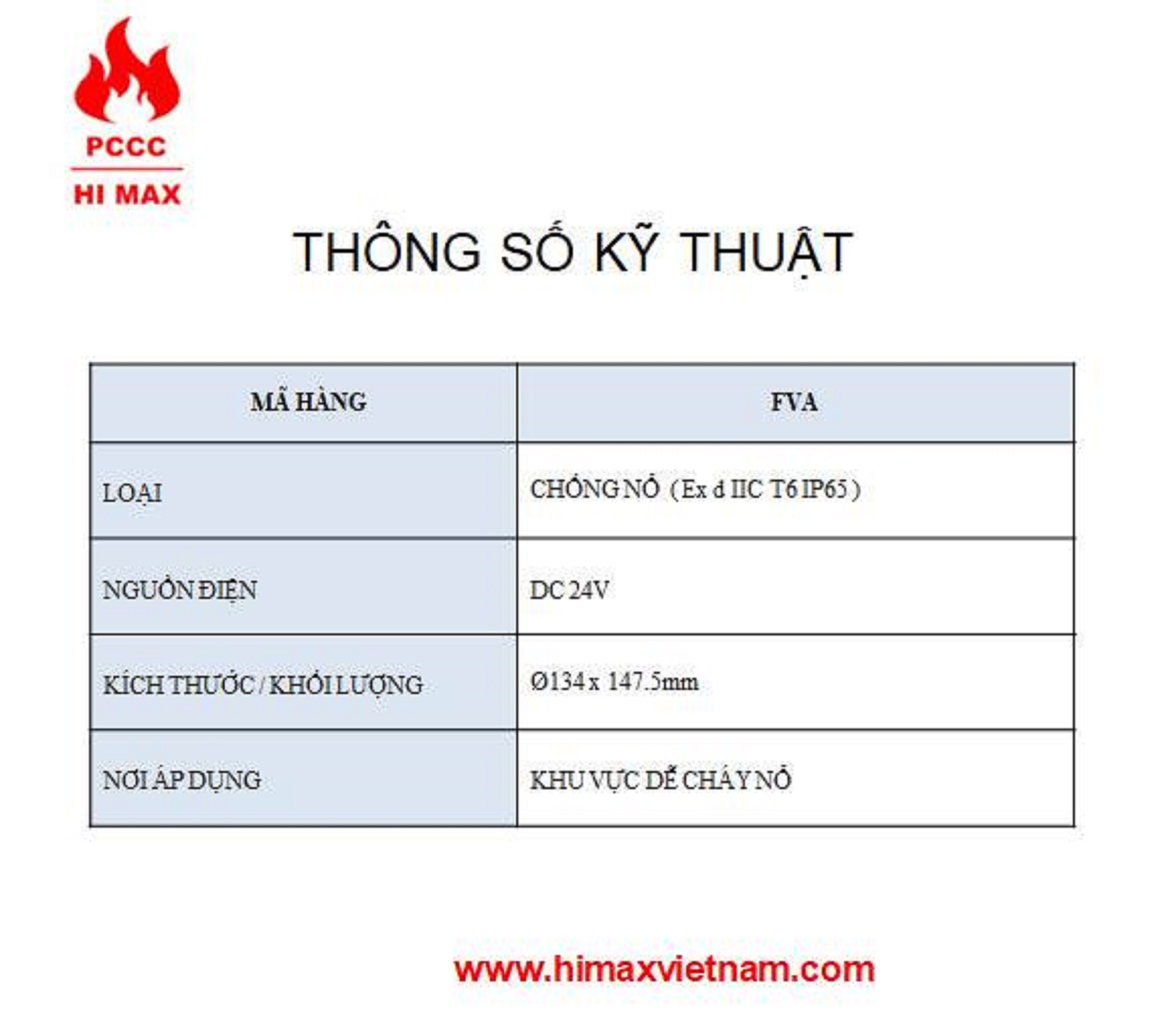 Đèn chớp chống nổ hi max FVA