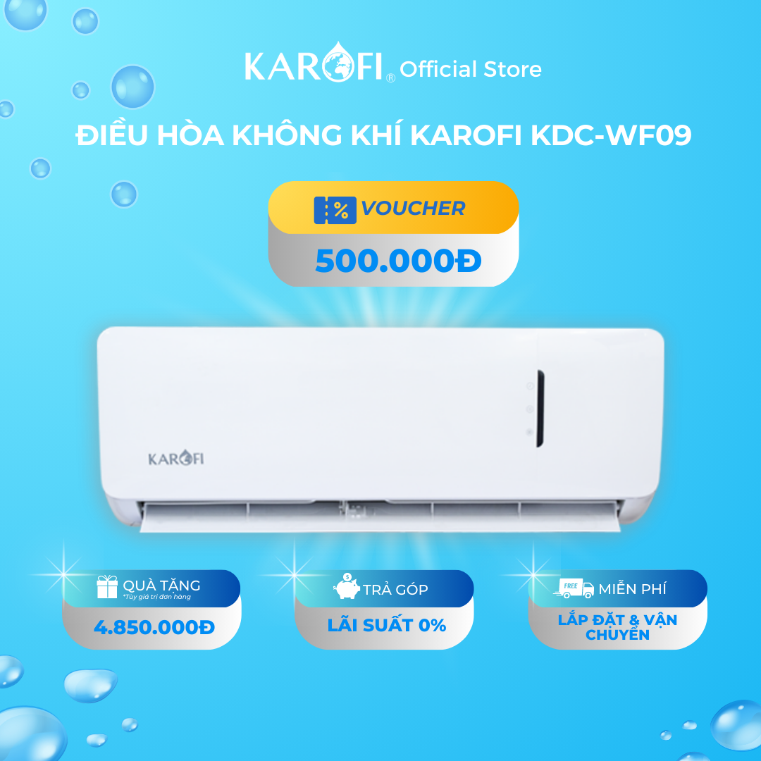 Điều Hòa Karofi KDC-WF09, 9000BTU- Hàng Chính Hãng - Giao Hàng Toàn Quốc