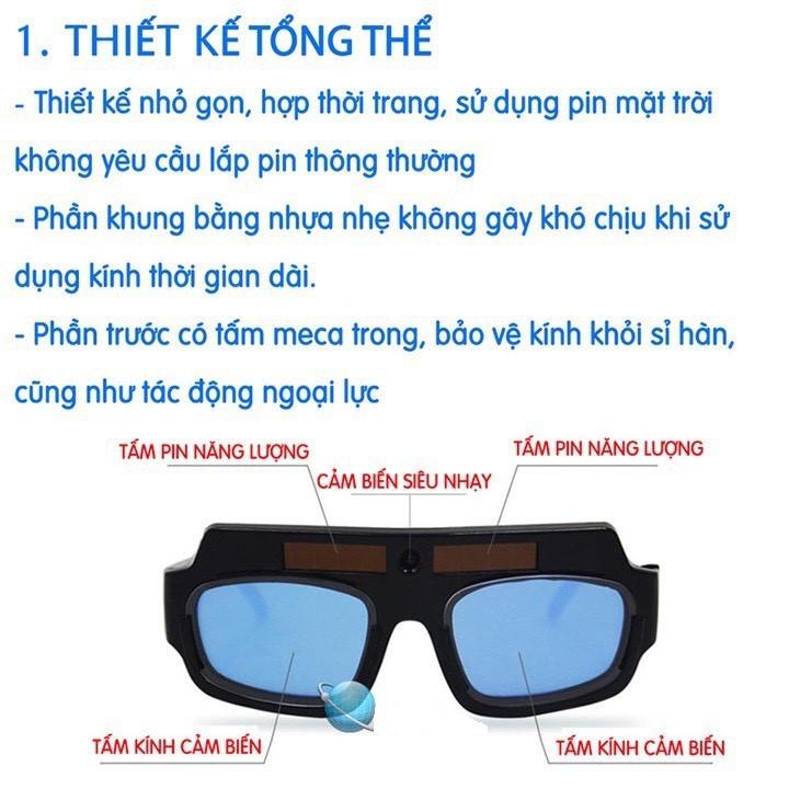 Kính hàn điện tử giúp bảo vệ mắt tặng kèm hộp đựng + dây đeo