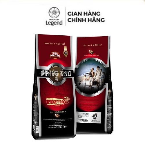 Combo 2 Bịch Cà phê Rang Xay Sáng Tạo 4 - Trung Nguyên Legend - Bịch 340gr - Gu mạnh, thơm lâu, cafein cao