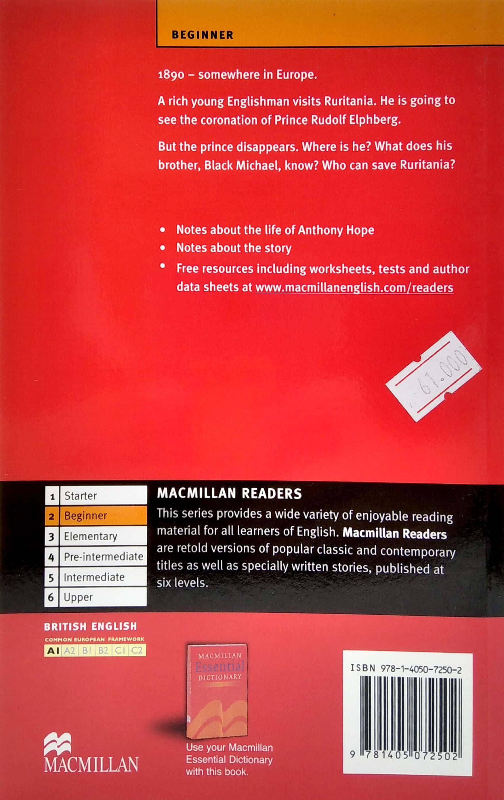 Sách ngoại văn: MR; Prisoner Of Zenda The Beg