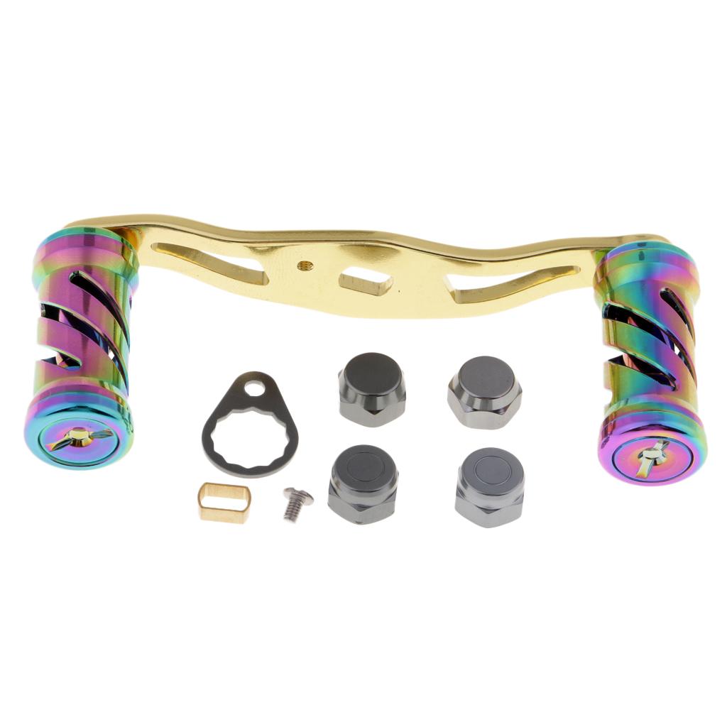 Replacement Carbon Fiber Fishing Reel Handle for Baitcasting Reels Gold