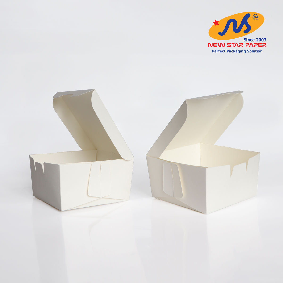 Hộp giấy đựng hamburger - Lốc 50 hộp giấy trơn