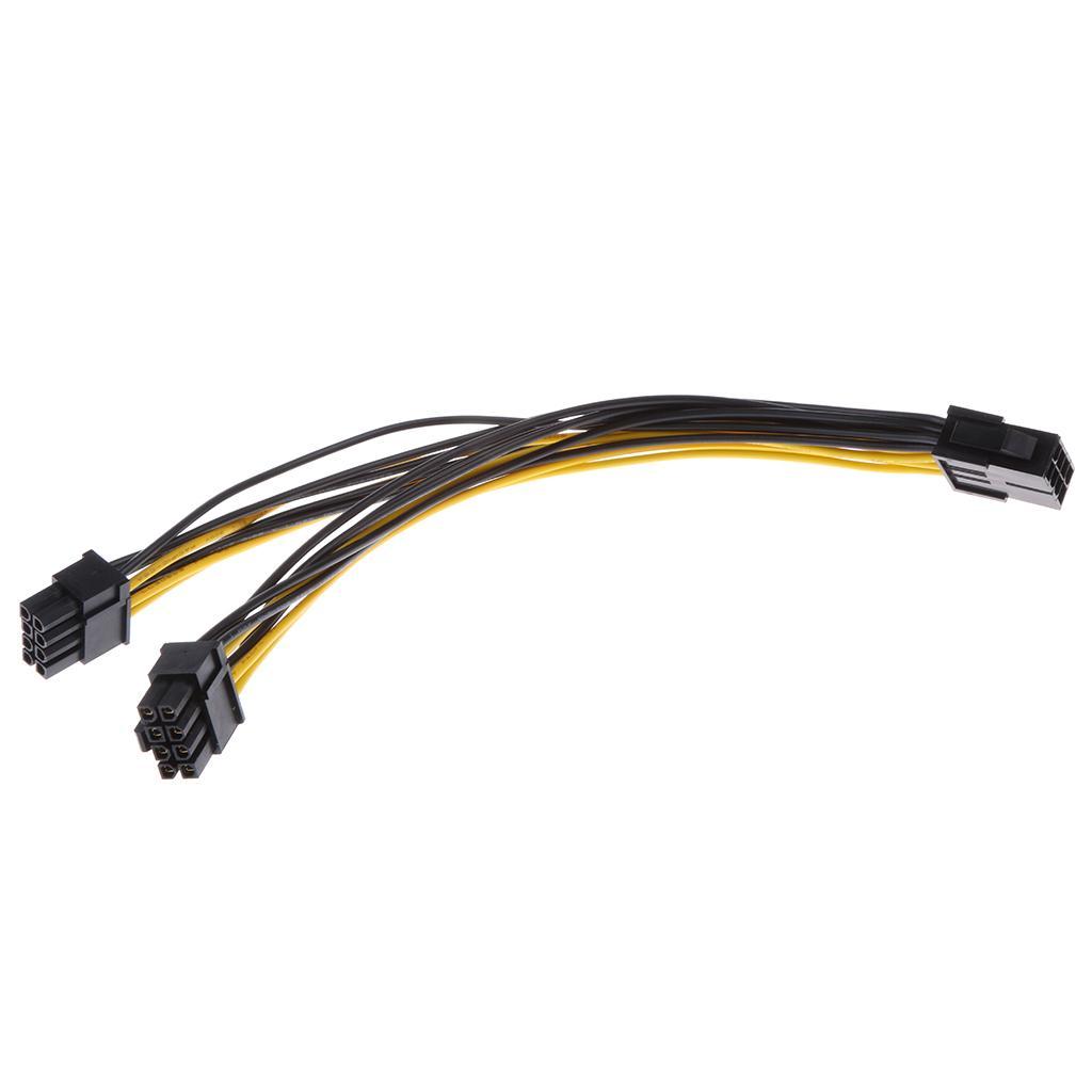 2pcs 8pin Express to 2 x PCIe 8 pin Graphics Video Card Splitter Cable