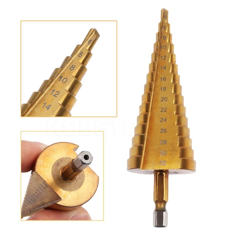 Mũi khoan gỗ tốc độ cao mạ titan HSS 4-32mm