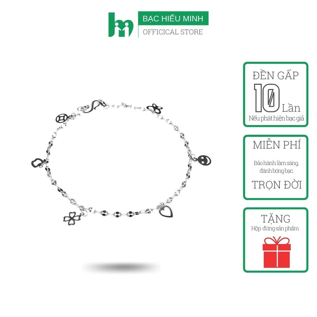 Lắc Chân Nữ Bạc Hiểu Minh LC043 bạc ta