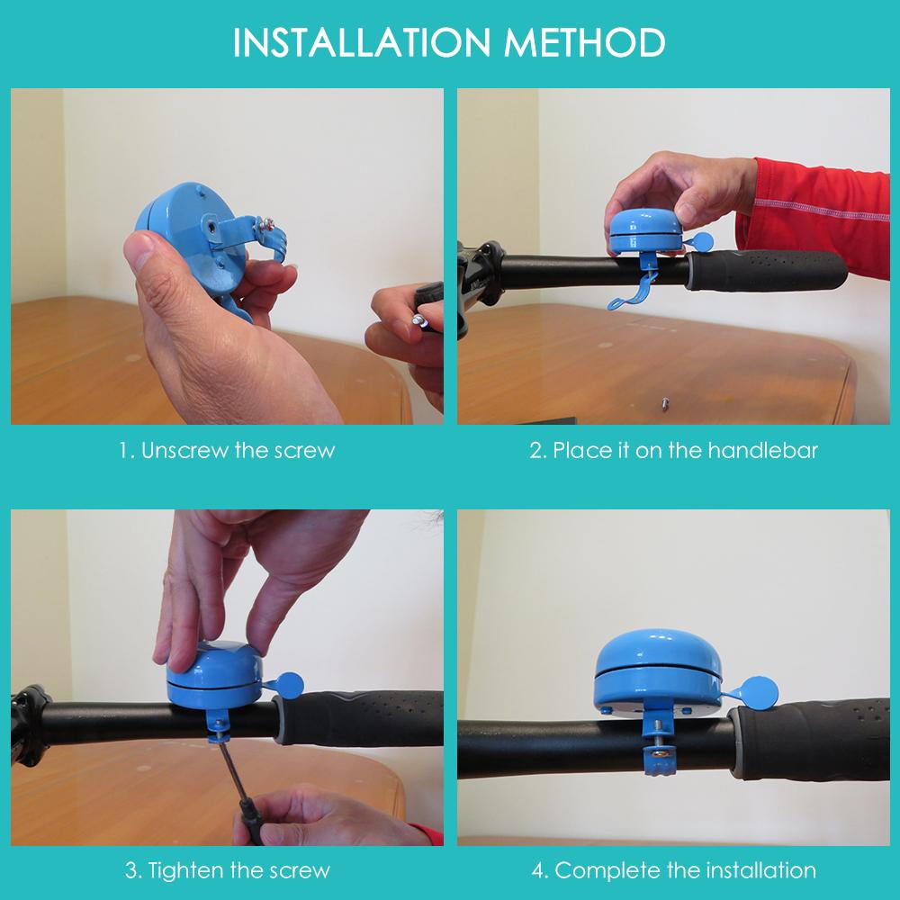 Chuông xe đạp bằng hợp kim hình chữ Q chắc chắn âm thanh to rõ ràng