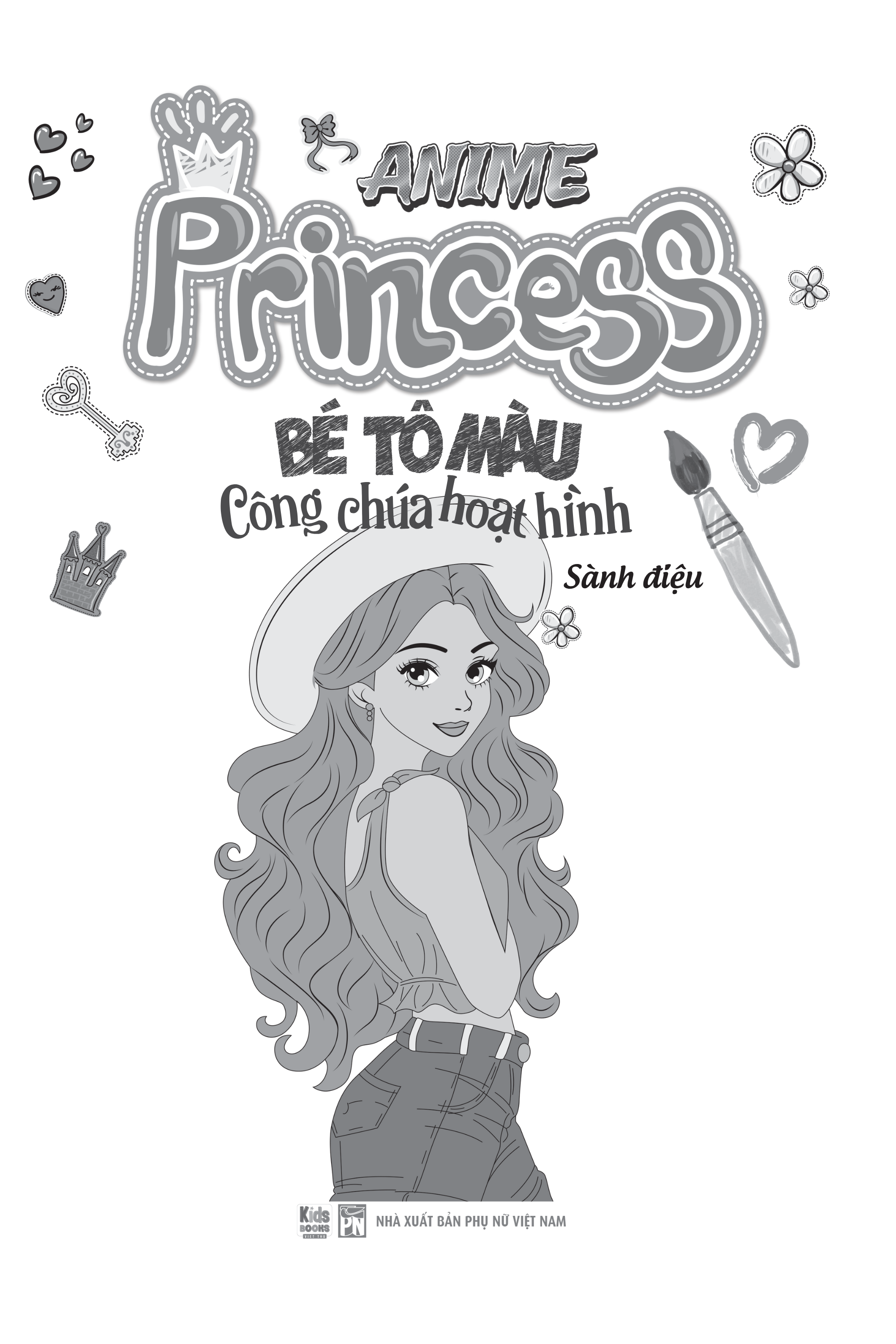 Sách - Bé Tô Màu Anime Princess - Công Chúa Hoạt Hình - Sành Điệu