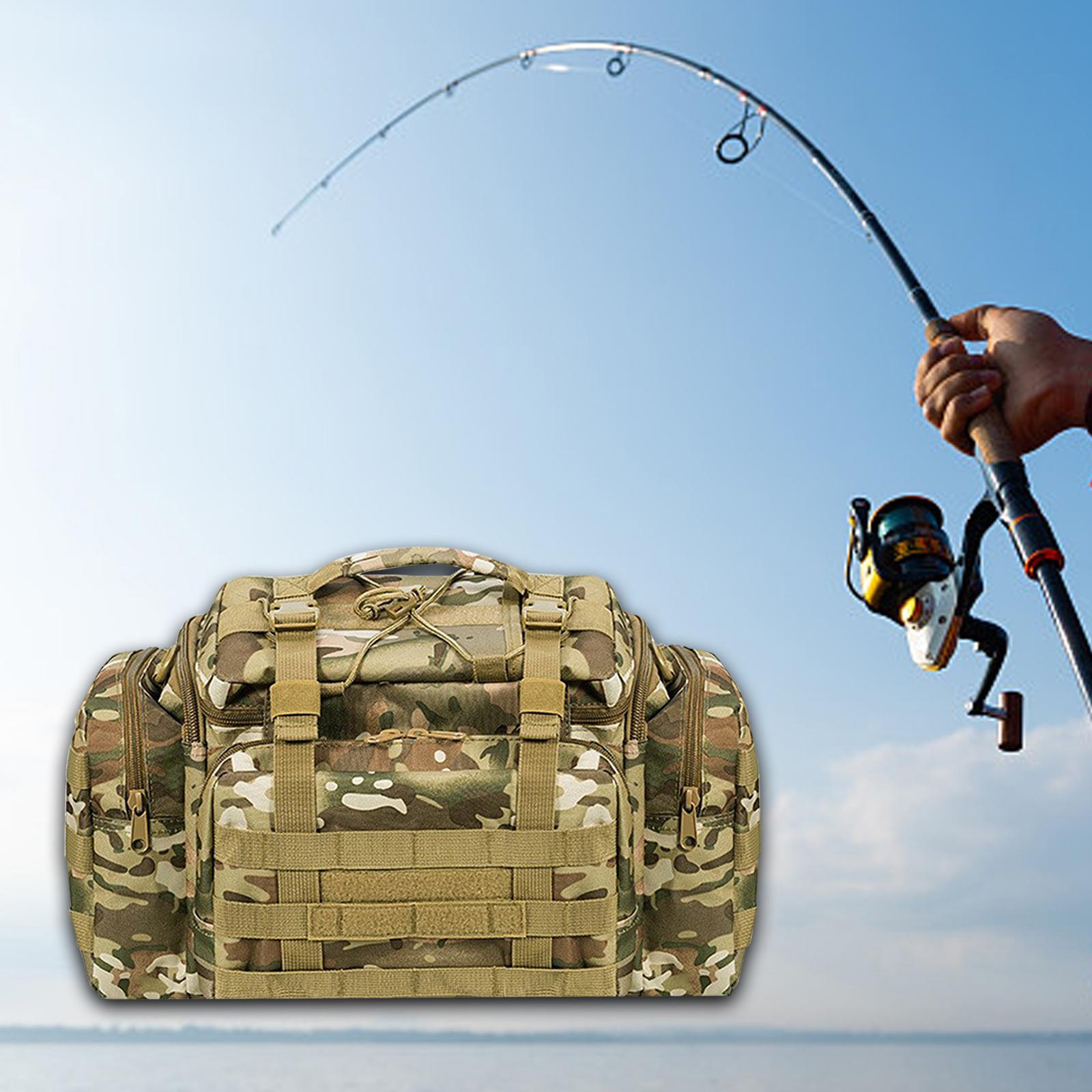 Fishing Tackle Bag Fishing Lures Bag Case Fishing Tackle Storage Bag Lure Holder Tackle Box Organizer Fishing Fanny Pack for Outdoor Cycling