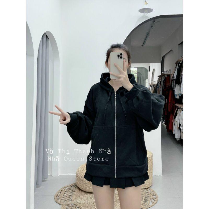 Áo Khoác nỉ Chống nắng Cho Nữ Form Rộng có dây kéo Unisex SIÊU ĐẸP