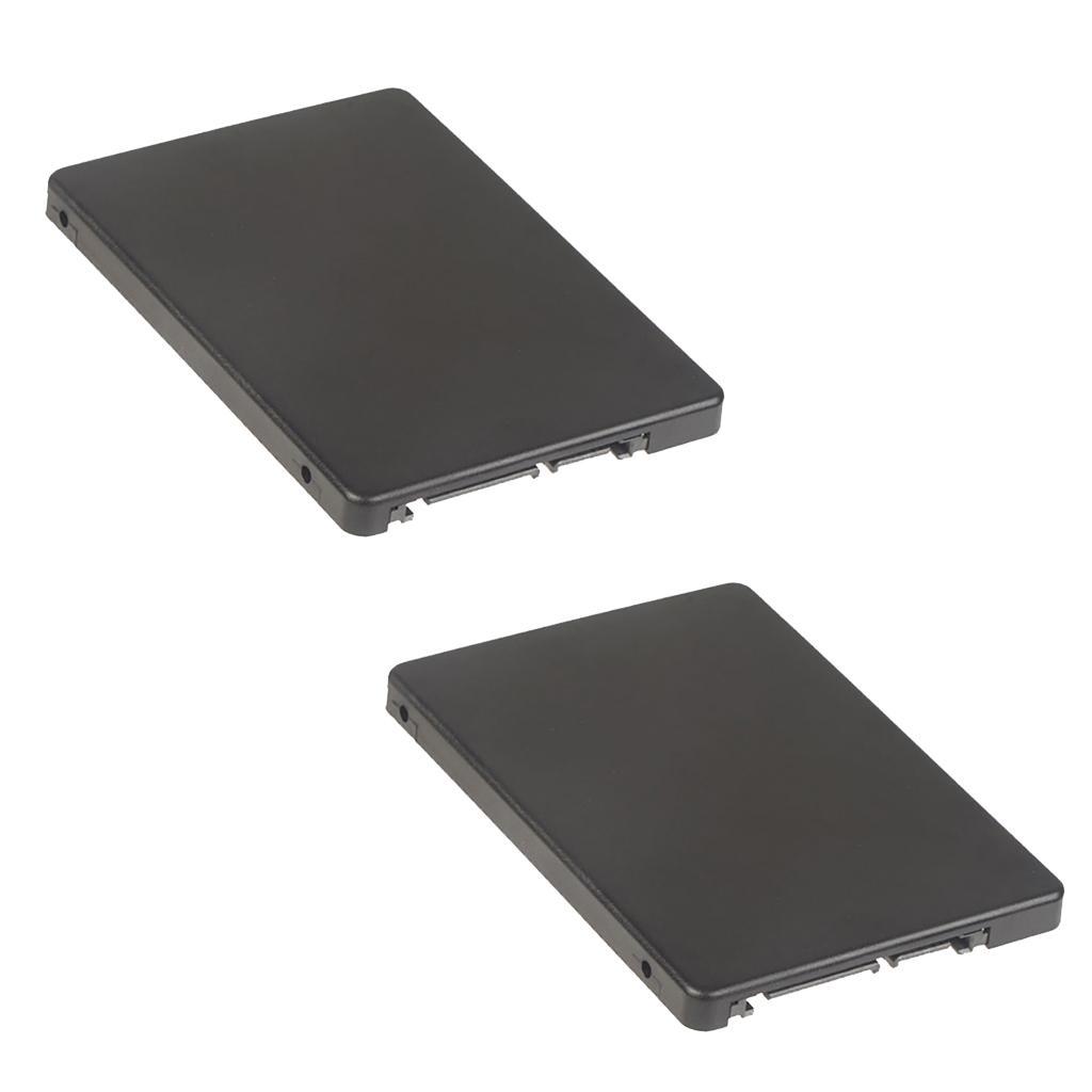 2Pack M.2 NGFF B-Key SSD to 2.5" SATA Adapter Card with Case Enclosure