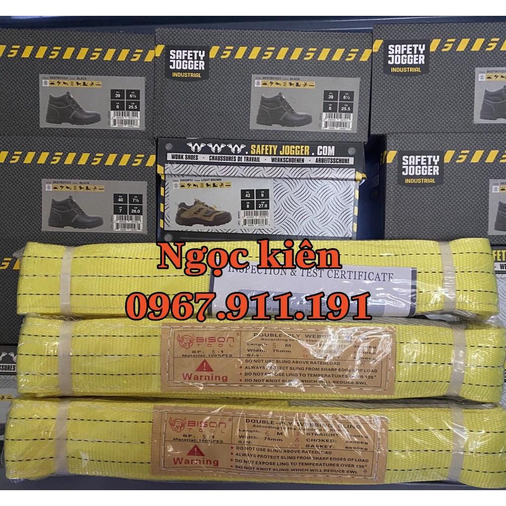 Dây cáp vải cẩu hàng 2 tấn 8 mét,cáp cẩu hàng 2 tấn,Dây cáp vải cẩu hàng 2 Tấn - bản 50mm - Hệ số 5:1
