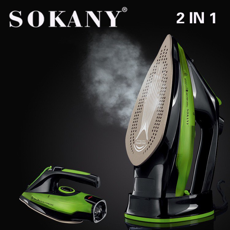 Bàn là hơi nước cầm tay không dây SOKANY cao cấp công suất lớn 2400W với 5 chế độ ủi phù hợp với mọi gia đình - HÀNG CHÍNH HÃNG - DELIYA