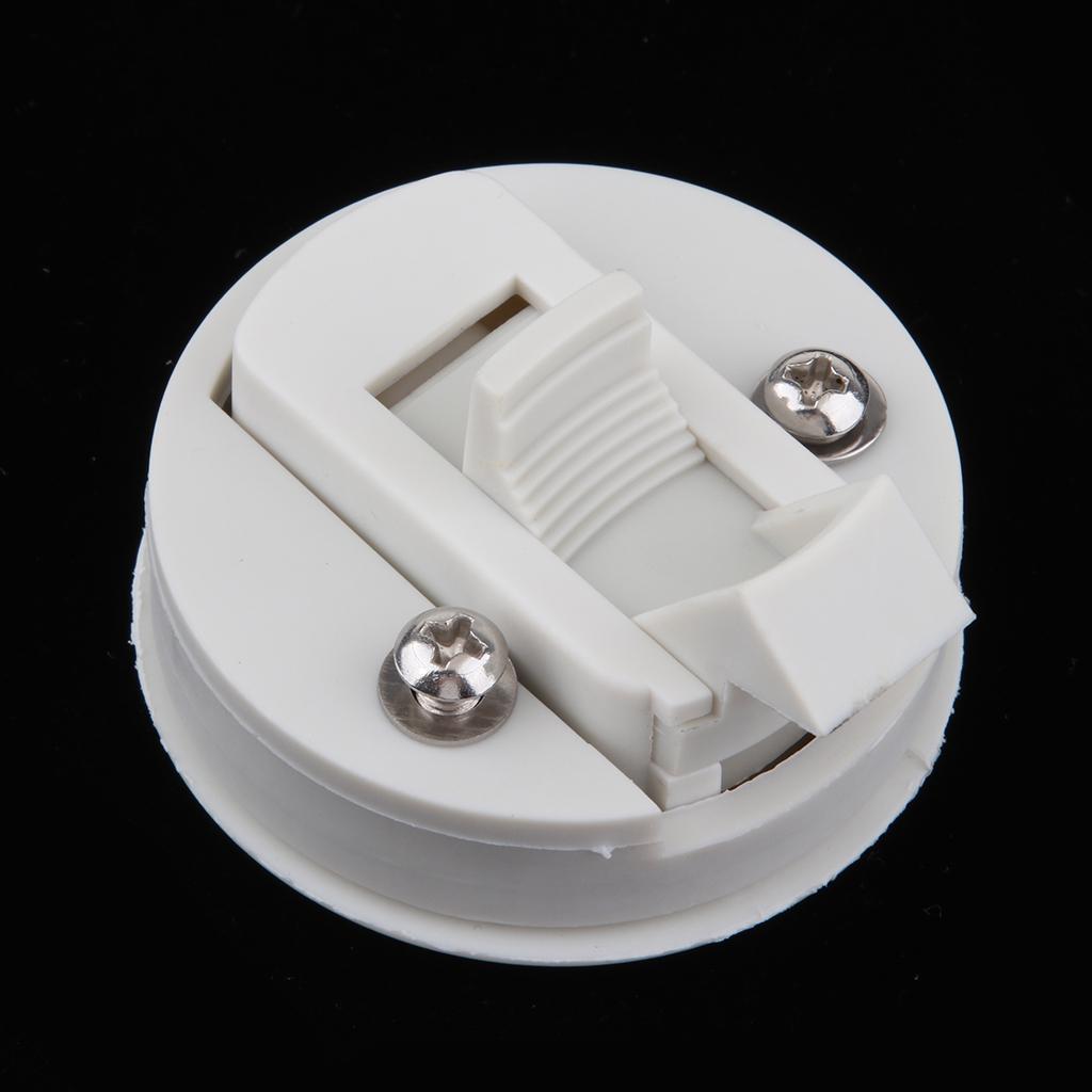 White Round Boat Locker Latch Marine Lock Flush Handle with Key