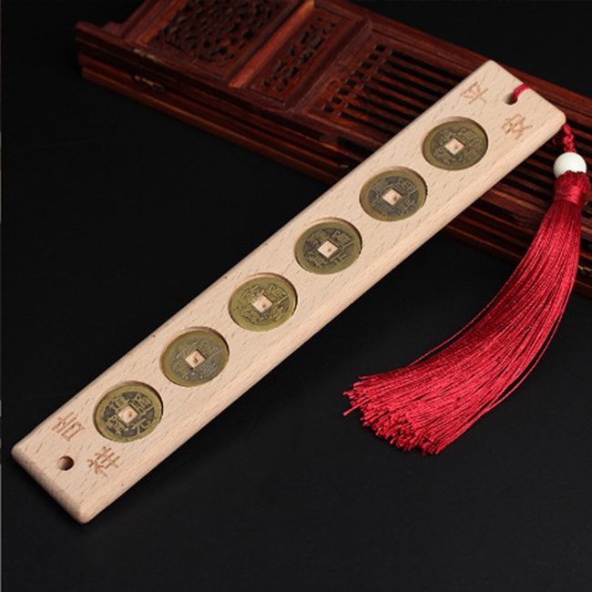 Thước gỗ đào LỤC ĐẾ 20cm - Hoá sát, trấn trạch, ....