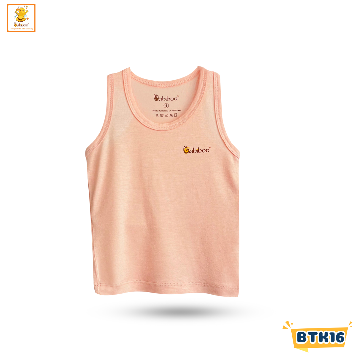 Áo ba lỗ bé trai Babiboo áo ba lỗ sơ sinh vải viscose siêu mềm, mịn mát BTK16