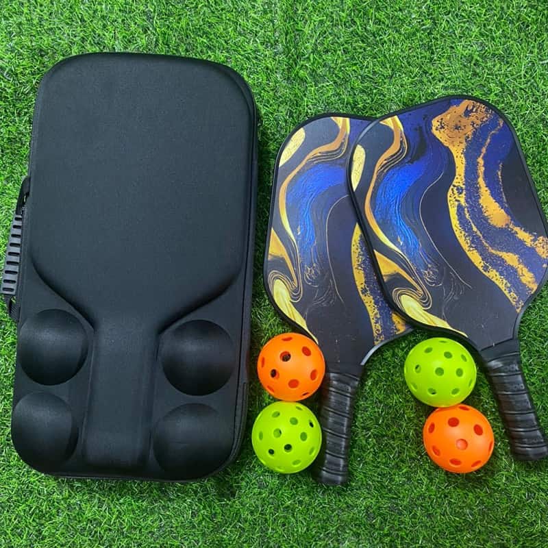 Bộ vợt Pickleball Leatou 2 bề mặt sợi carbon ( gồm 2 vợt, 4 bóng) tặng kèm túi đựng cứng cáp dày dặn