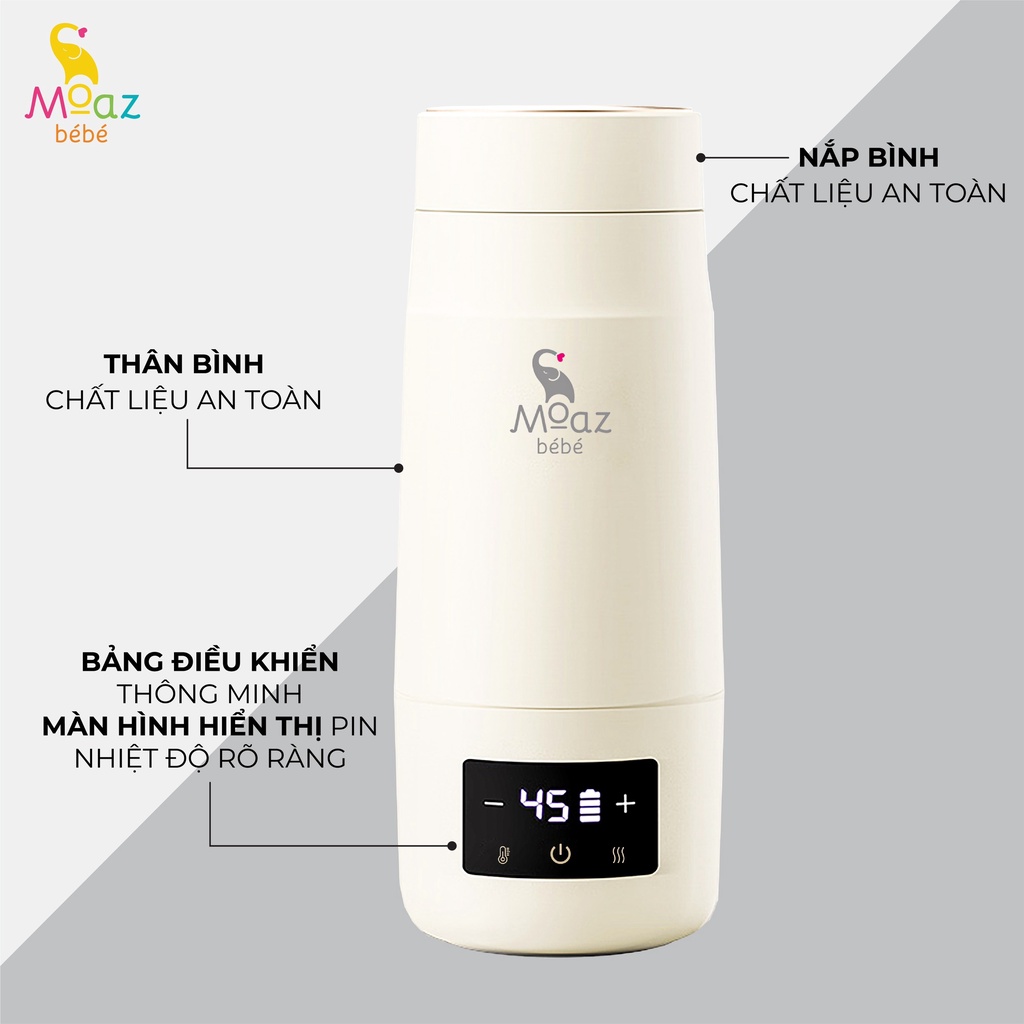 Bình đun nước pha sữa di động moaz bé bé MB - 058