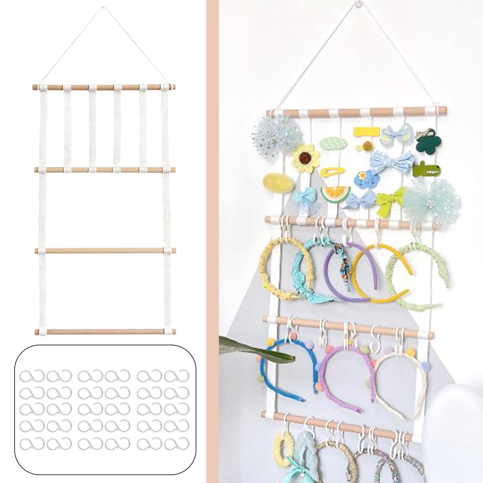 Children Hair Bow Holder Storage Display Hair Clip Pendant Decoration Toy Barrettes Wall Mount Hairbands Organizer Hanger Rack for Kids Room