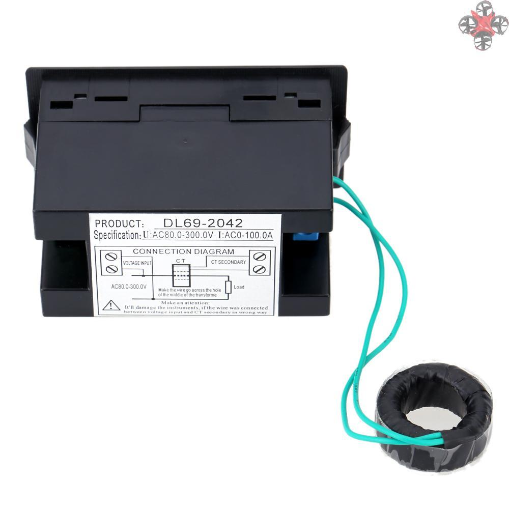 Vôn Kế Kỹ Thuật Số Màn Hình Lcd 100a 80-300v