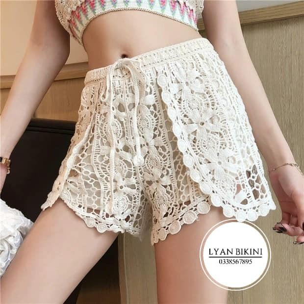 Bikini đồ bơi nữ 2 mảnh áo choàng len móc kín đáo cao cấp đi biển LYAN BIKINI B06