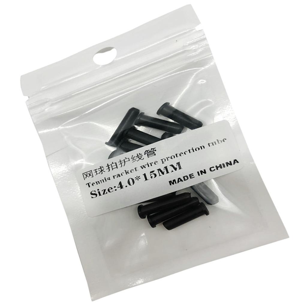 4x 15pcs Tennis Racket Grommets, Universal Racquet Eyelets, Black String Tubes