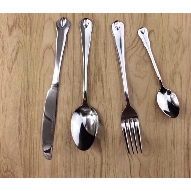 Bộ 3 dao,thìa,nĩa ăn cao cấp cho nhà hàng khách sạn kiểu pháp(K001+K003+K002)