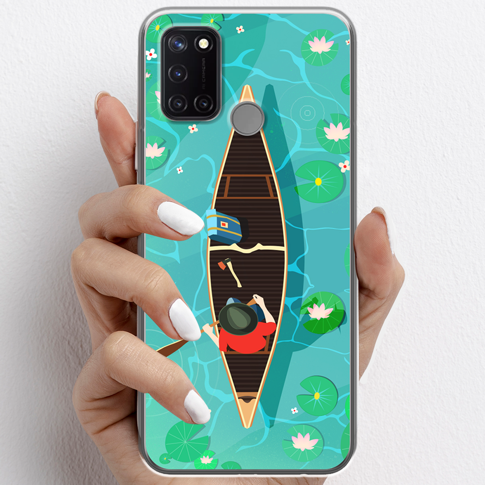 Ốp lưng cho Realme C15, Realme C17 nhựa TPU mẫu Chèo thuyền