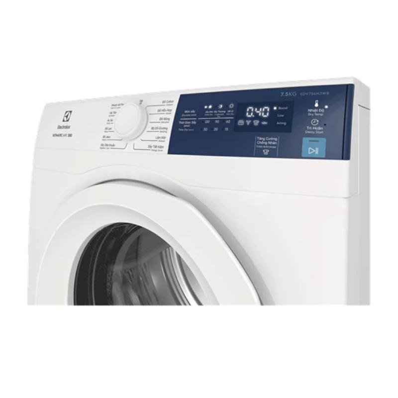 Máy Sấy Thông Hơi Electrolux 7.5 kg EDV754H3WB - Hygienic Care Diệt Khuẩn - Hàng Chính Hãng