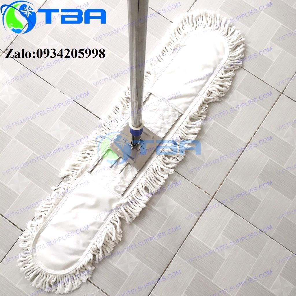 Cây lau sàn công nghiệp bản 90cm cán tăng đơ nhập khẩu cao cấp sợi cotton màu trắng thấm hút tốt