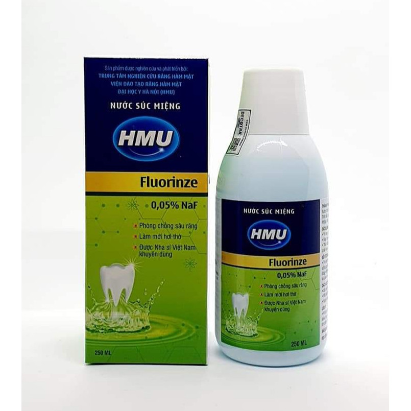 Nước súc miệng HMU Fluorinze 0.05% NaF 250 ML