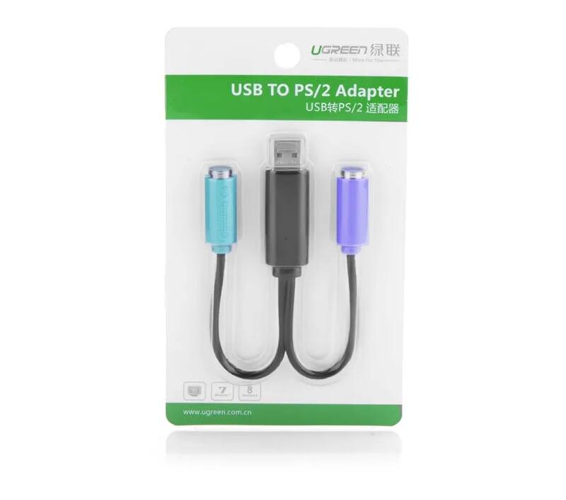 Ugreen UG2021920219TK 20CM Cáp chuyển đổi USB 2.0 sang cổng PS2 cho phím chuột cao cấp - HÀNG CHÍNH HÃNG