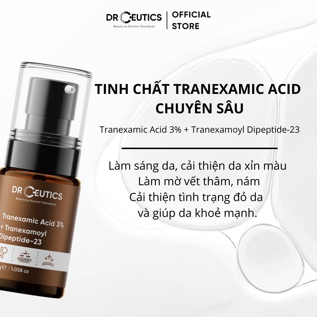 Tinh Chất Làm Mờ Nám Sáng Da Giảm Đỏ DrCeutics Tranexamic 3% (30g)