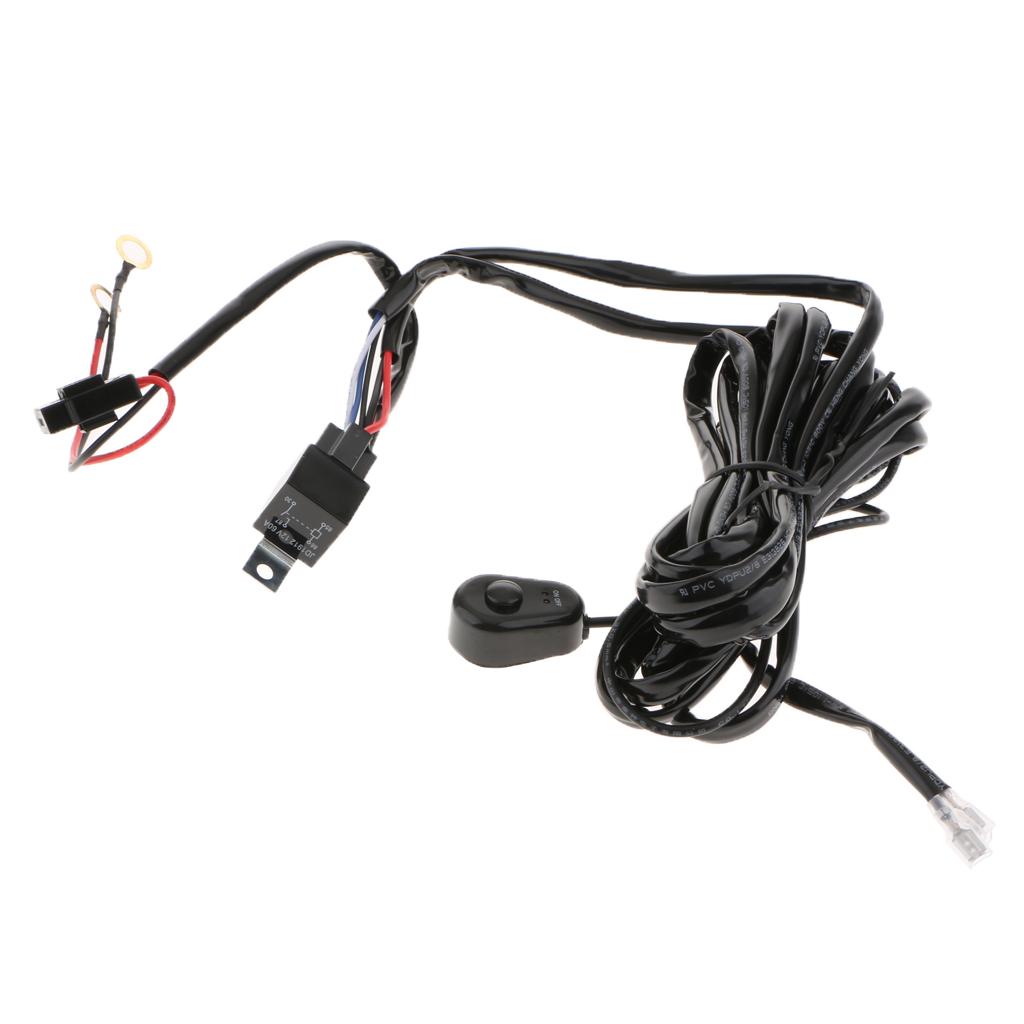 12V 40A Remote Control Wiring Harness Kit Switch Relay Light Bar