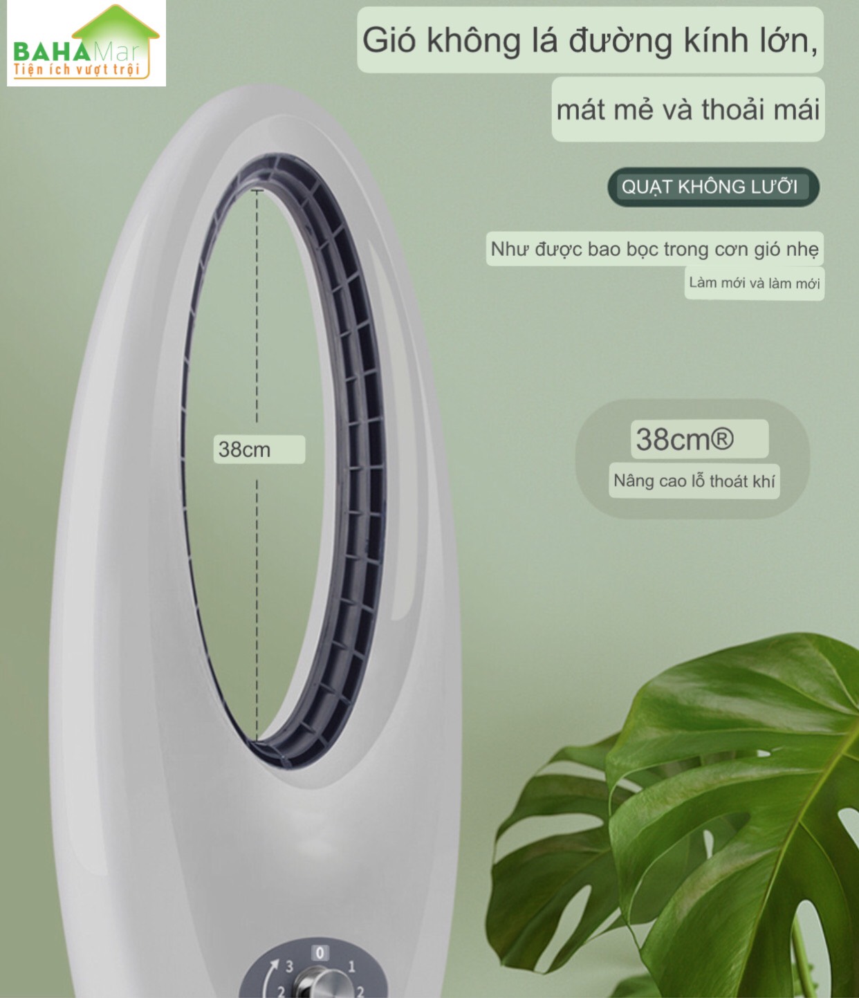 QUẠT THÁP KHÔNG CÁNH SIÊU ÊM TIẾT KIỆM ĐIỆN, XOAY ĐẢO KHÔNG KHÍ TIỆN LỢI "BAHAMAR" công nghệ mới, siêu êm, siêu tiết kiệm điện