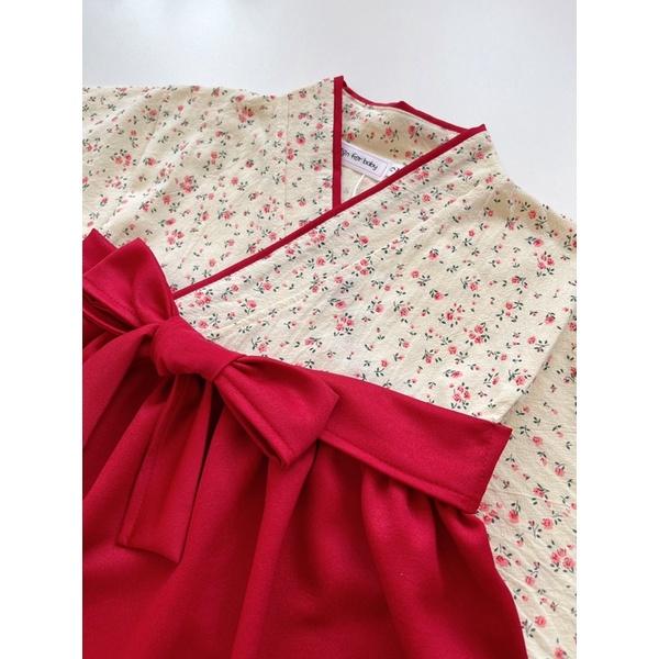 Váy Kimono Nhật Bản Cách Điệu Bé Gái 3 Đến 18kg, Đầm Bé Gái Chất Lụa Ướt + Đũi Cara