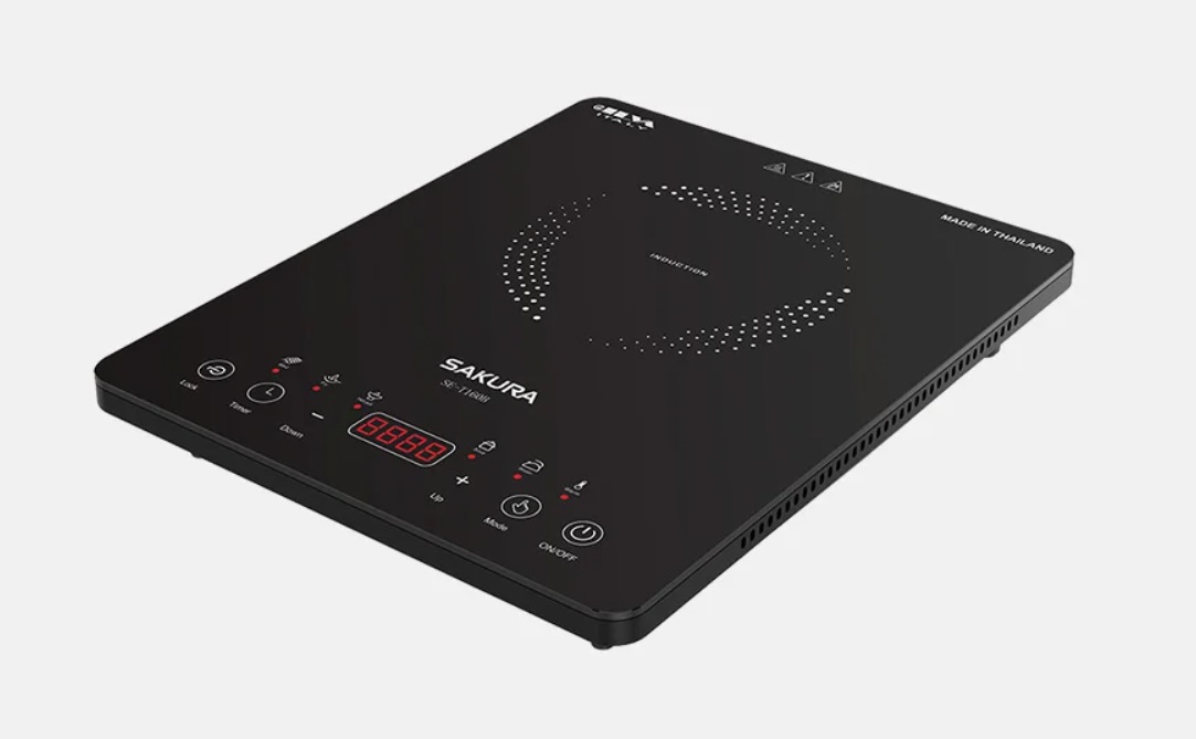 Bếp từ đơn SAKURA T160B - Hàng chính hãng - Xuất xứ Thái Lan - Khoá an toàn - Mặt kính đen Italy ILVA sang trọng
