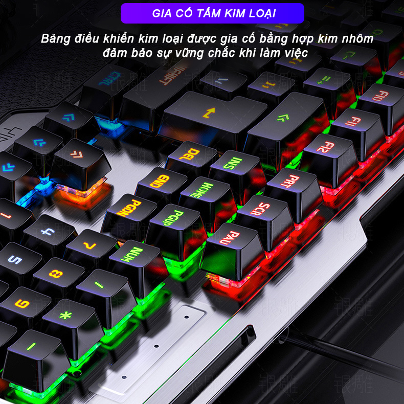 Bàn phím cơ gaming RGB SIDOTECH K100 Version 2 dòng bàn phím máy tính chơi game trục cơ học 104 phím có kê tay chống mỏi chế độ LED RGB cảm giác gõ phím thật tay tiếng gõ êm, không phải bàn phím giả cơ, nâng cấp núm xoay đa phương tiện - Hàng Chính Hãng