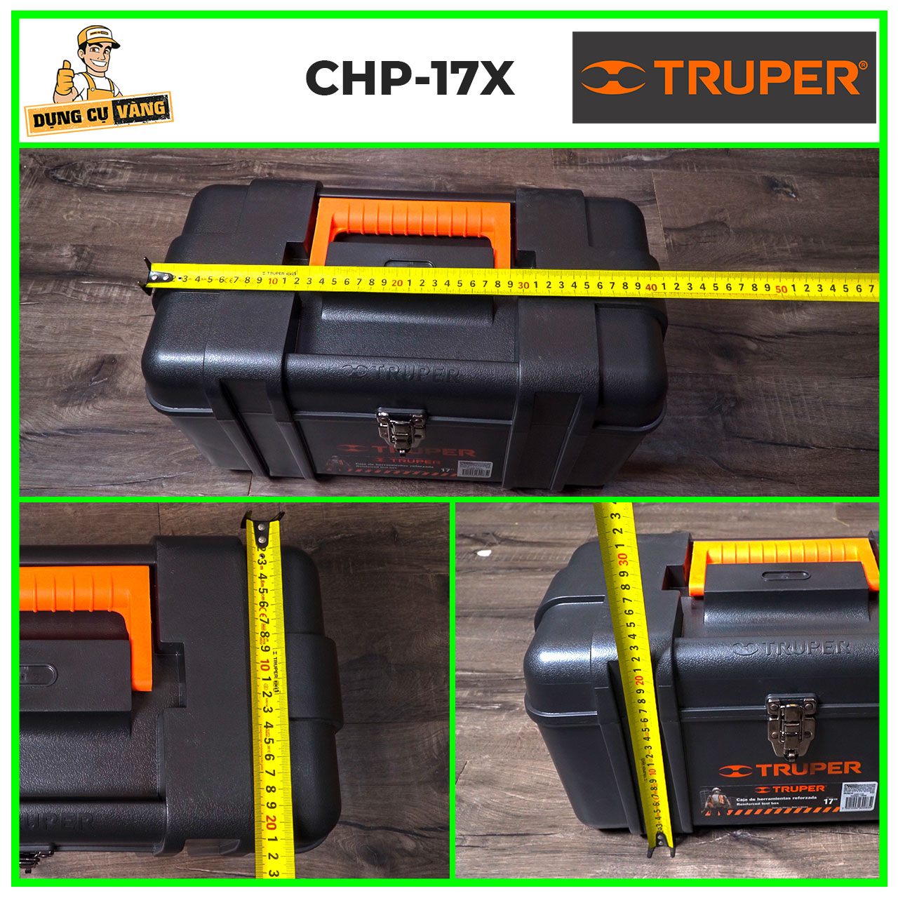 Thùng đồ nghề nhựa,Thùng đựng đồ nghề dụng cụ sửa chữa Truper chp-17/20/23x