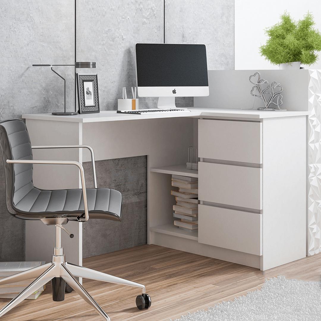 Bàn làm việc, bàn học gỗ hiện đại SMLIFE Dorothy | Gỗ MDF dày 17mm chống ẩm | D124xR85xC75cm - Màu