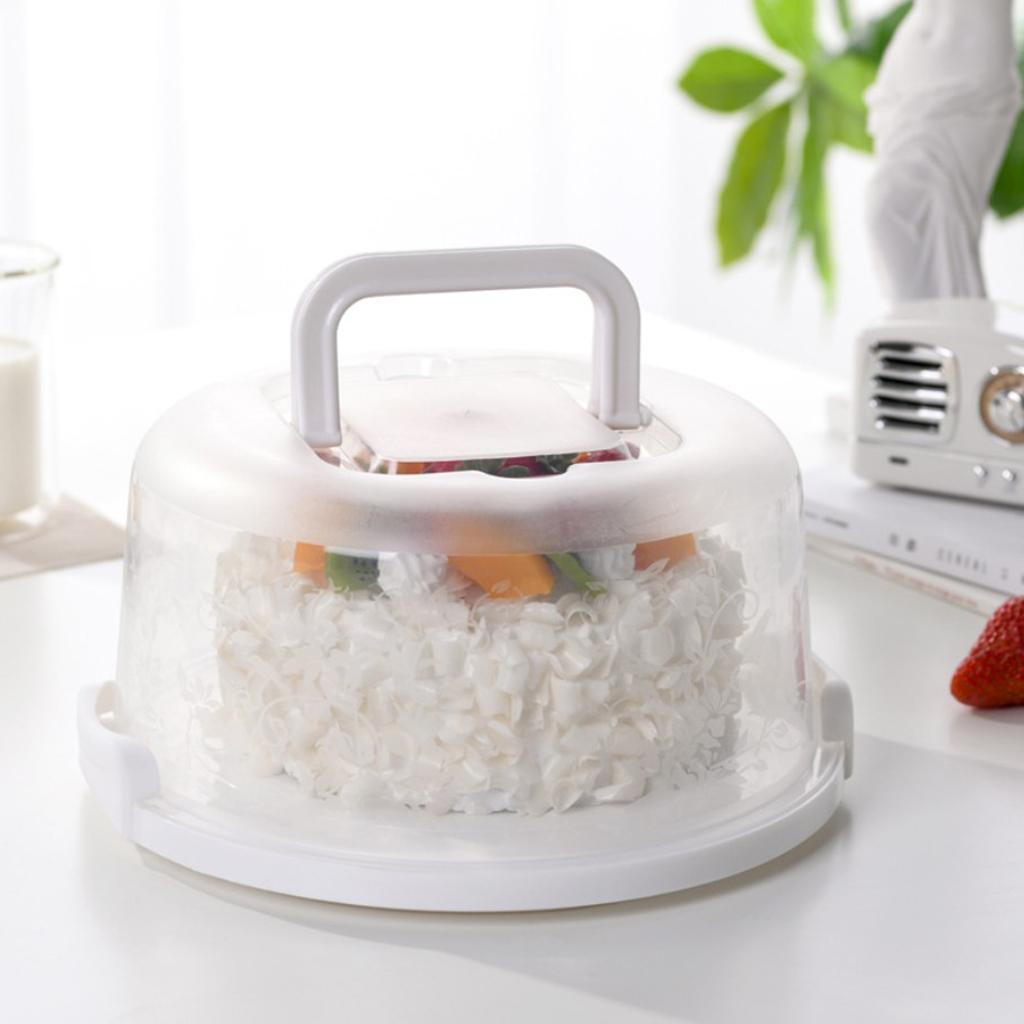 2X Cake Cupcake Muffin Carrier Holder 7 cup Server Clear