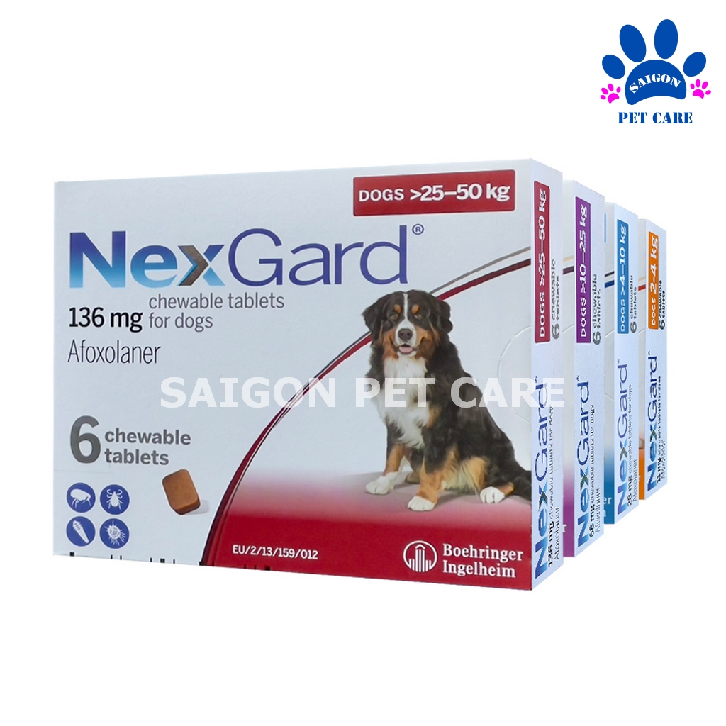 Viên nhai Nexgard trị ve rận, bọ chét cho chó (1 viên) - 2-4kg