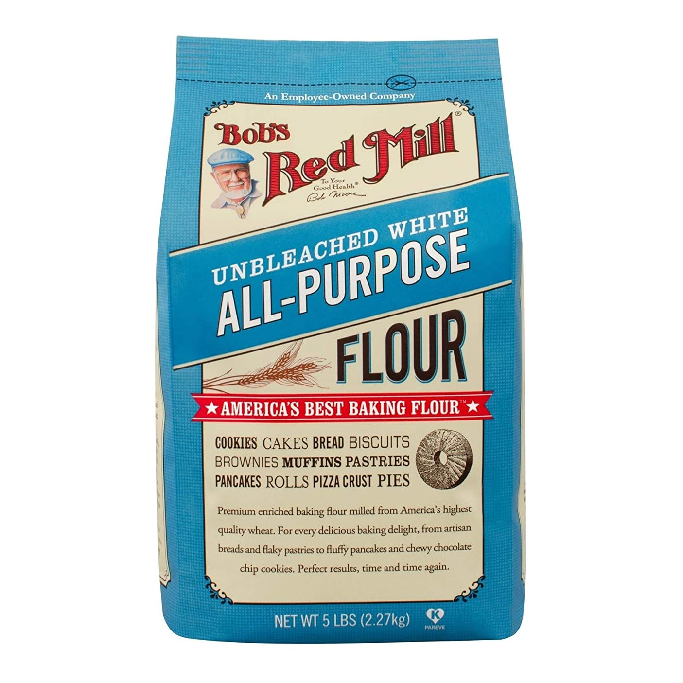 Bột mì đa dụng không tẩy 2.27kg - Bob's Red Mill (Unbleached All Purpose Flour)