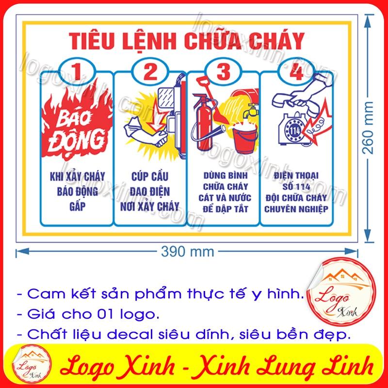 LOGO TEM STICKER BIỂN BẢNG NỘI QUY TIÊU LỆNH PHÒNG CHÁY CHỮA CHÁY PCCC - FIRE PROTECTION DÙNG CHO CÔNG TY NHÀ XƯỞNG