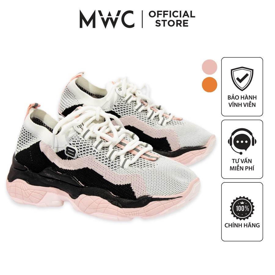 Giày MWC A021 - Giày Thể Thao Nữ, Sneaker Vải Đế Cao Phối Màu Hot Trend